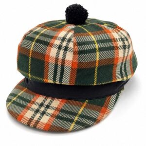 Vintage Hugger Cap Wool Plaid‎ Scottish Golf Hat USA Union Made Size 7 1/8